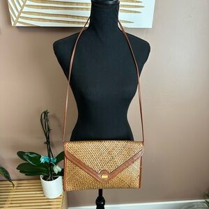 Vintage Nordstrom’s Brown Woven Crossbody Bag